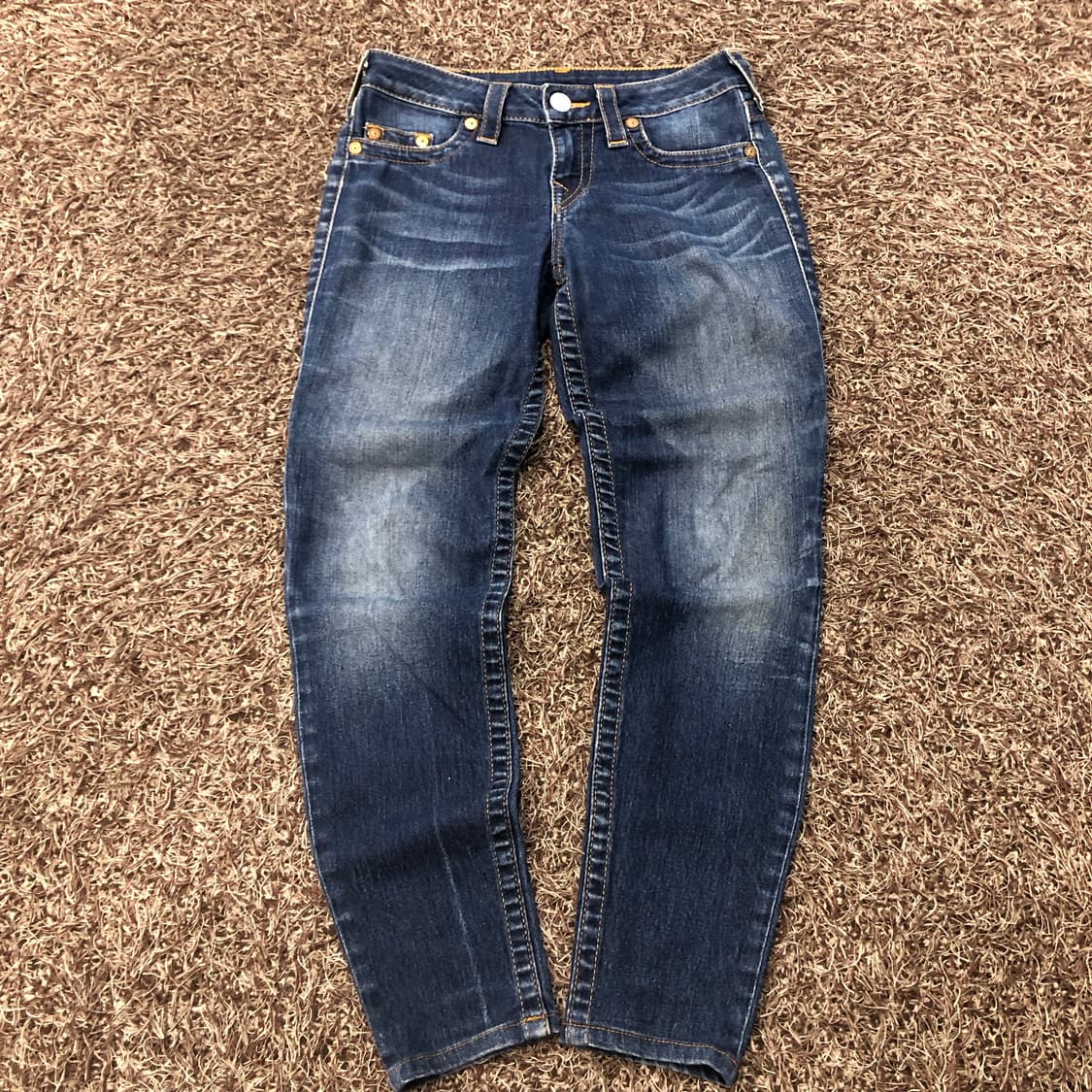 트루릴리전 하이 라이즈 워싱 데님 팬츠 상품이미지2