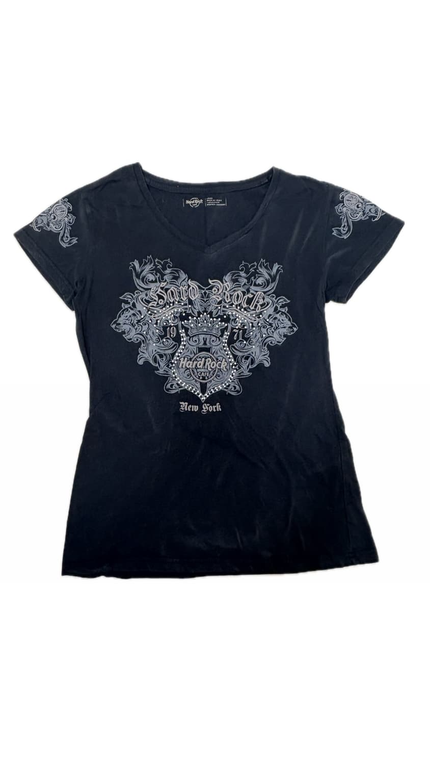 빈티지 하드락카페 뉴욕 여성용 반팔티셔츠 상품이미지1