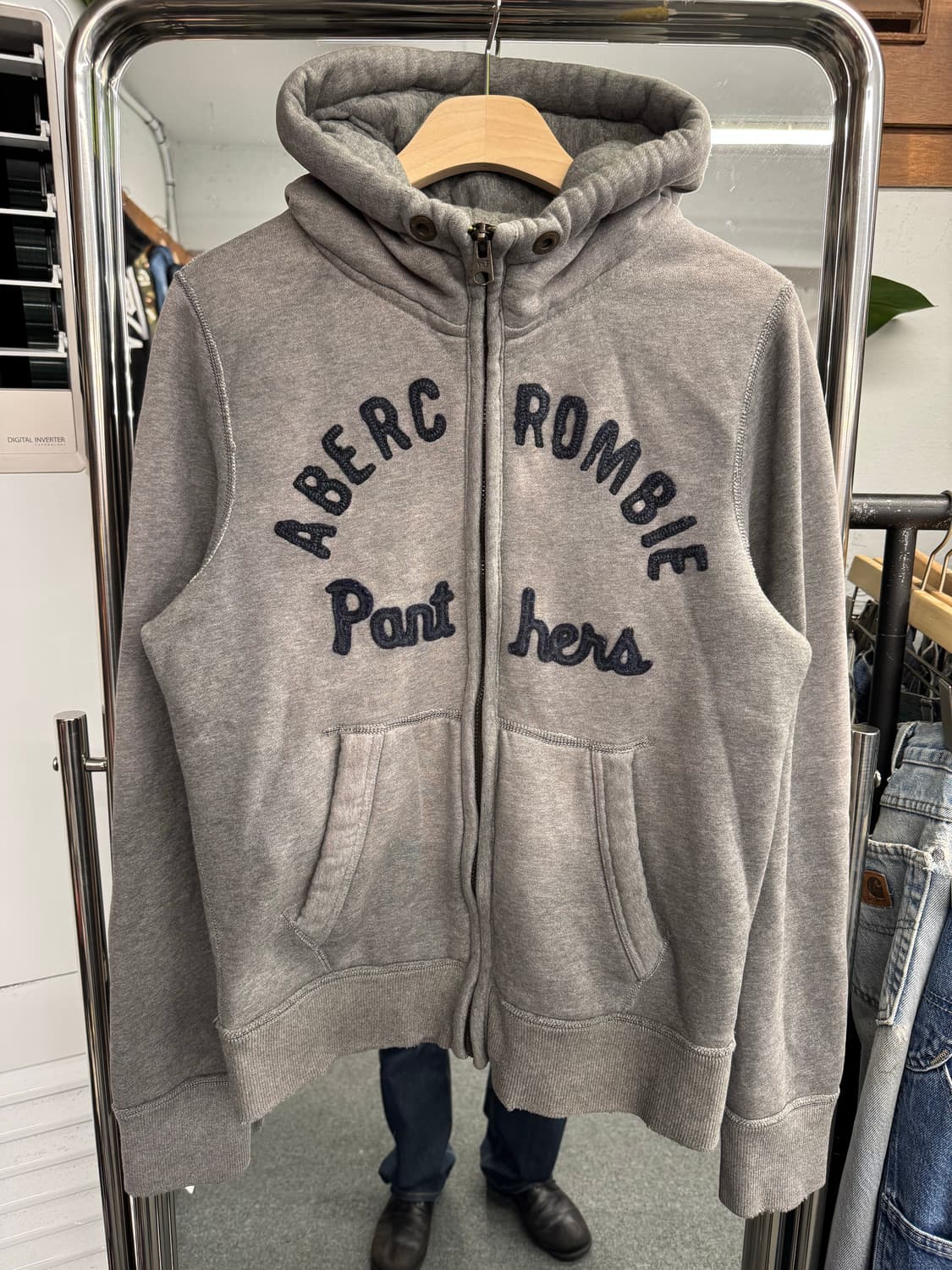 아베크롬비 빈티지 그레이 후드집업 상품이미지1