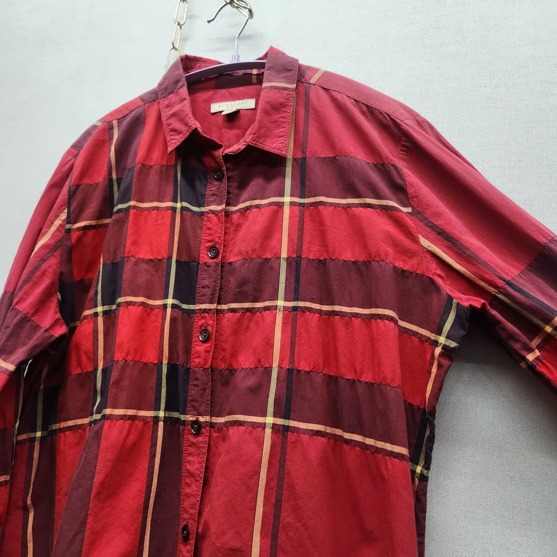 버버리 브릿 타탄체크 셔츠 M(L) 상품이미지3