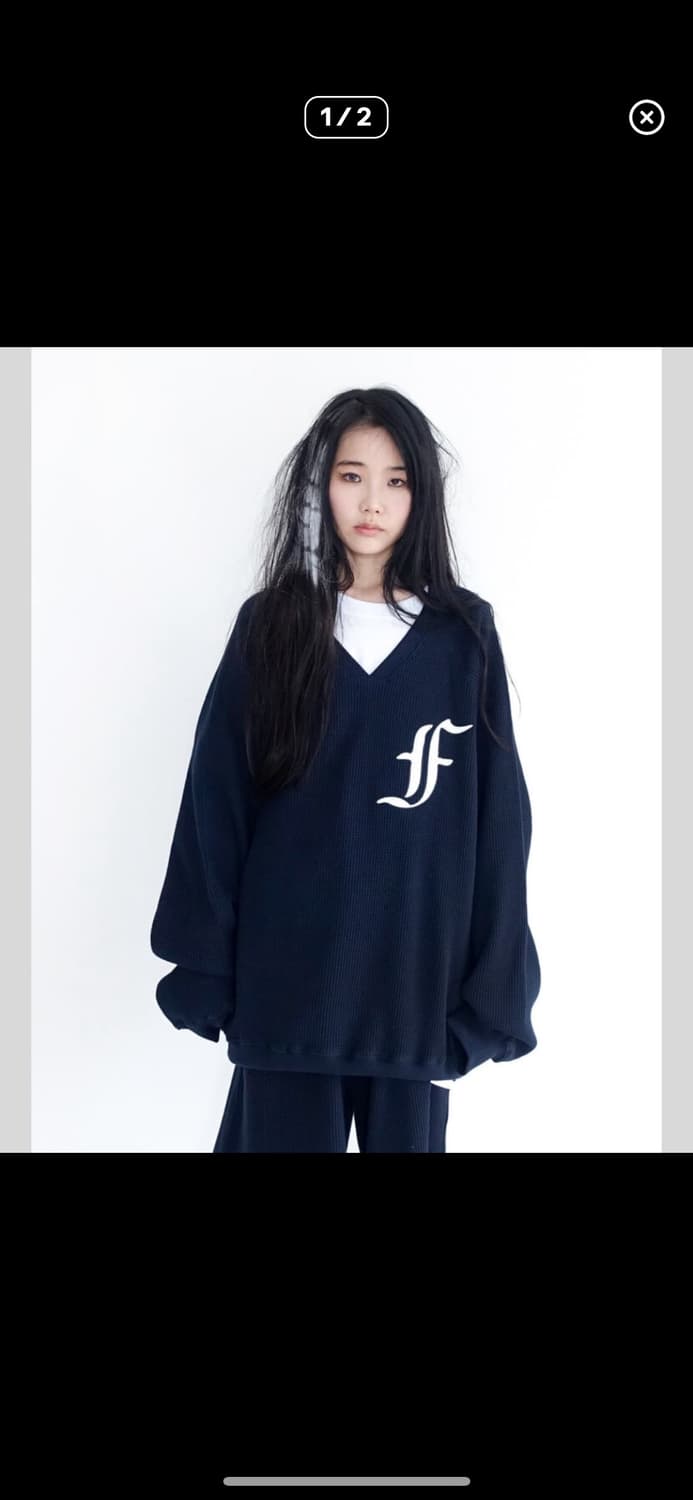 샵페어리 와플 니트 맨투맨 상품이미지1