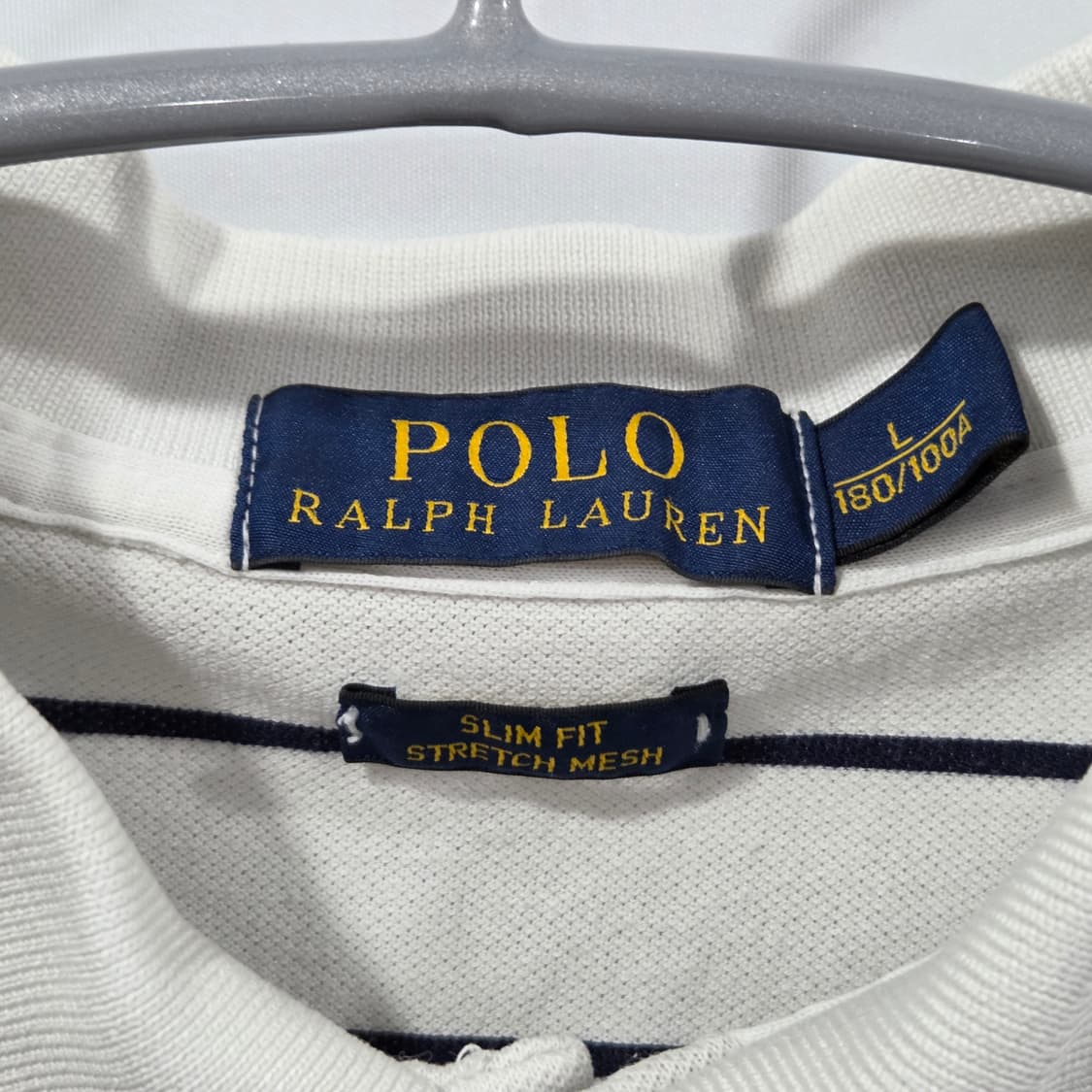 폴로랄프로렌 피케 스트라이프 반팔 카라티 L 상품이미지3