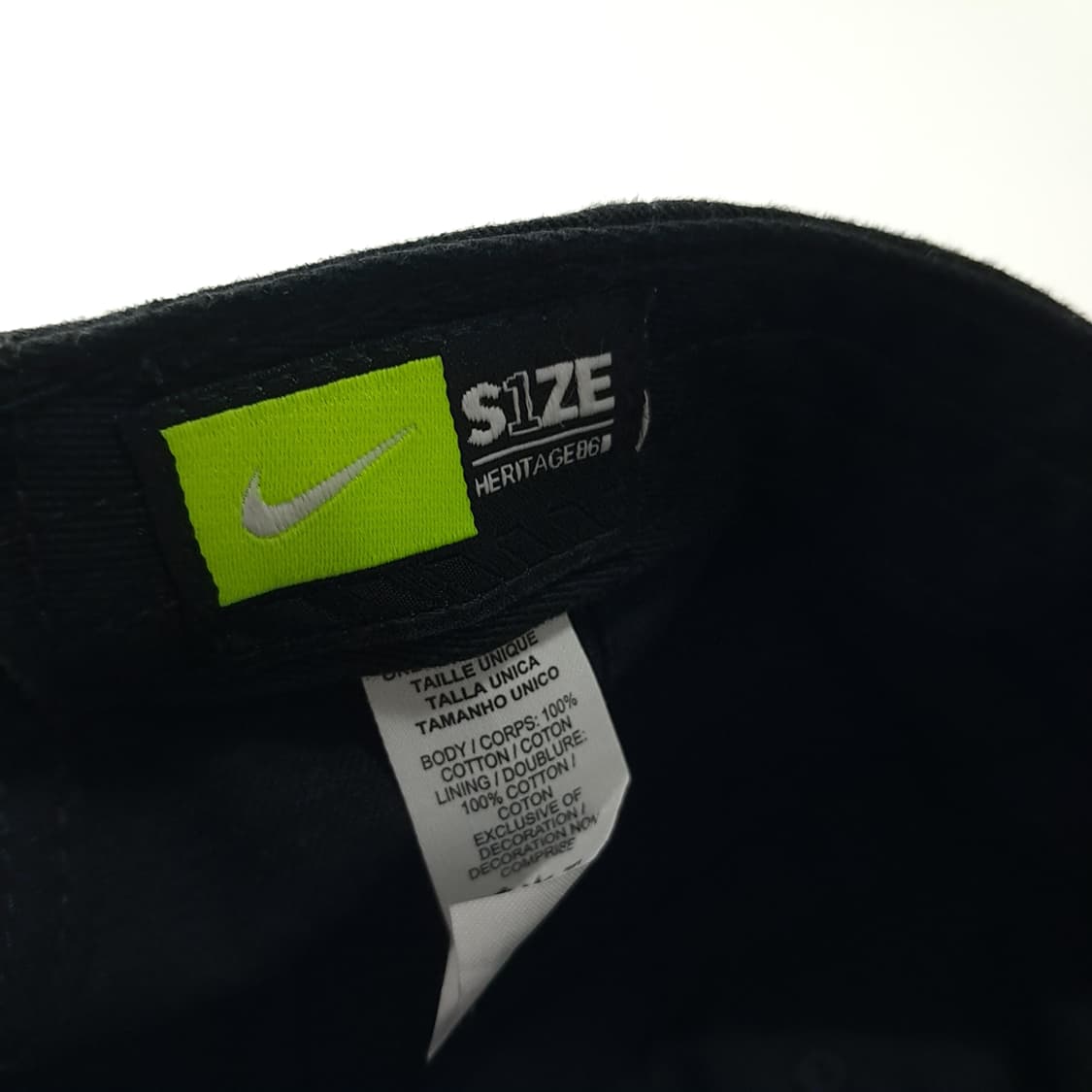 나이키 헤리티지 86 블랙 워시드 코튼 볼캡 P2117 상품이미지8