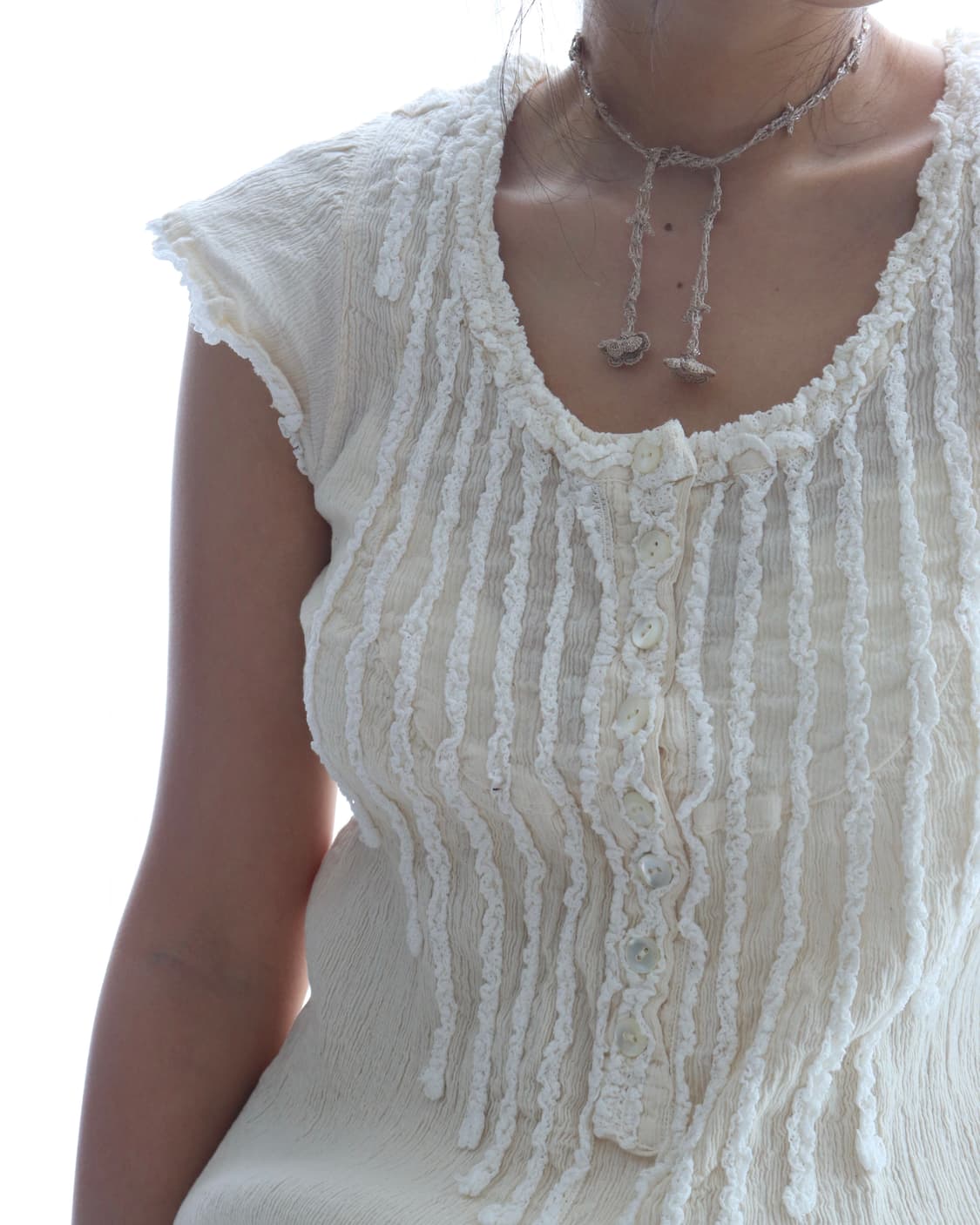 [Tsumori Chisato] Crinkle Pintuck Blouse 상품이미지6