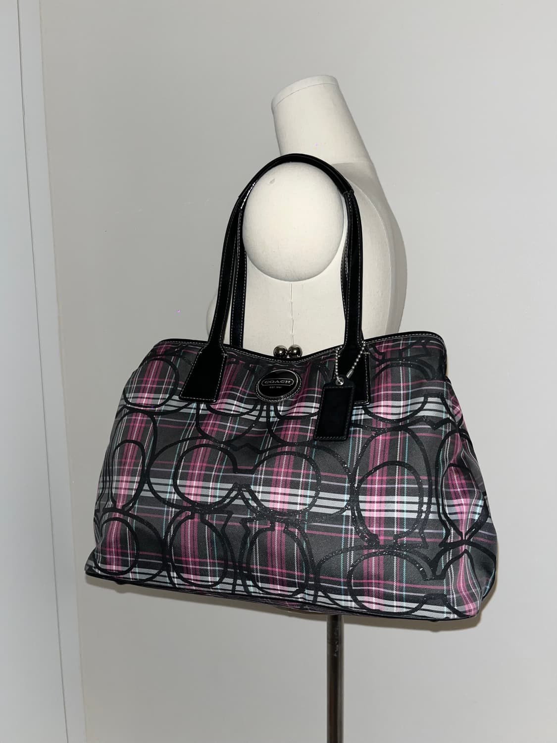2000ss Coach Check Shoulder bag 상품이미지2