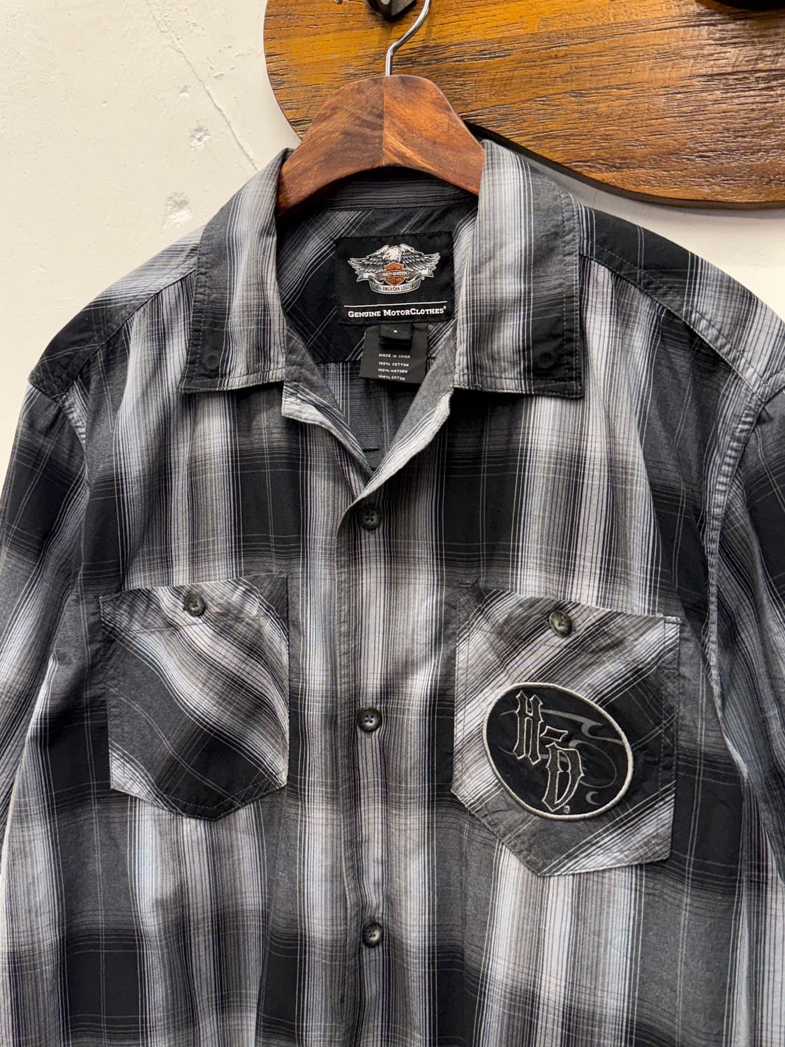 Harley-Davidson Plaid Short Sleeve Shirt 상품이미지4