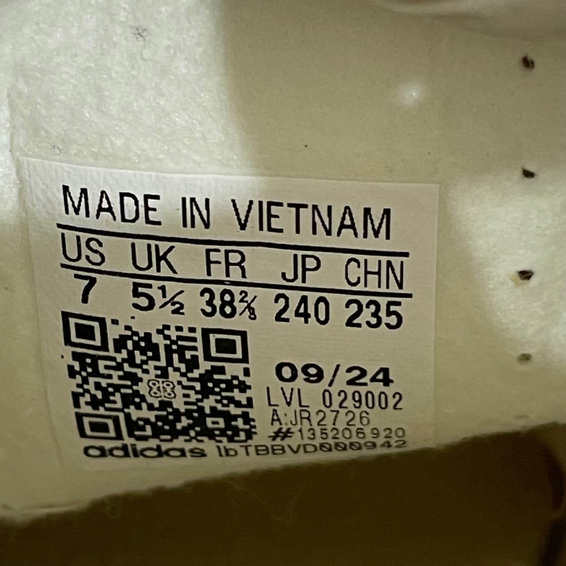 758) 아디다스 가젤 인도어 원더 화이트 메사 240mm 상품이미지6