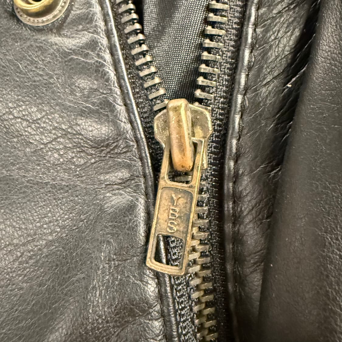 [정품/L] 한양모피 가죽 레더 자켓 b8 상품이미지5