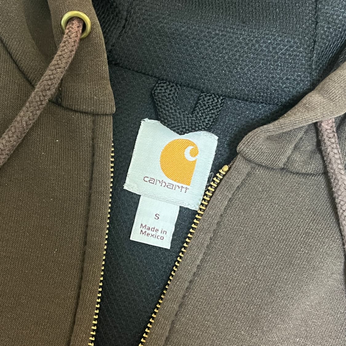 Carhartt 칼하트 써멀 후드집업 다크브라운 레인디펜더 남성 S 상품이미지3