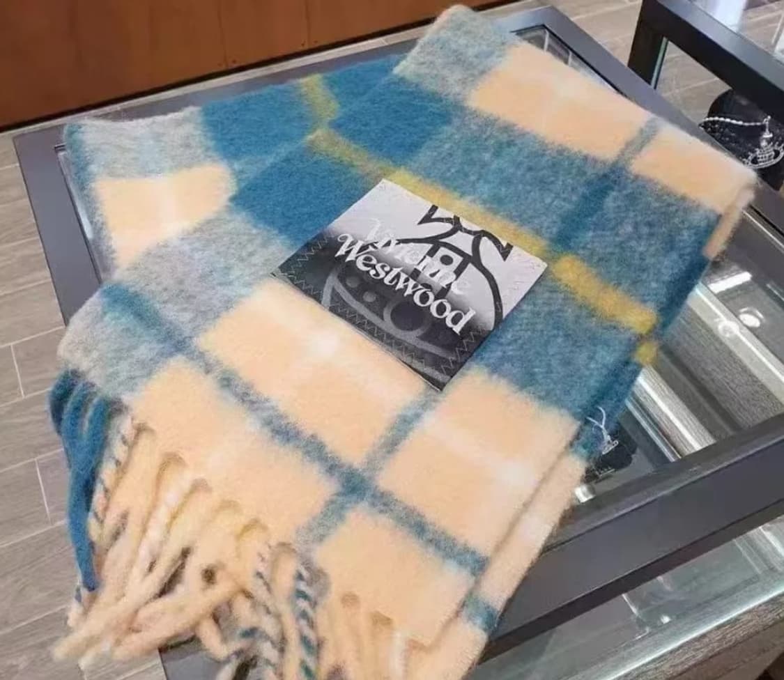 비비안웨스트우드 로고패치 알파카 블렌드 머플러 (새상품) 상품이미지2