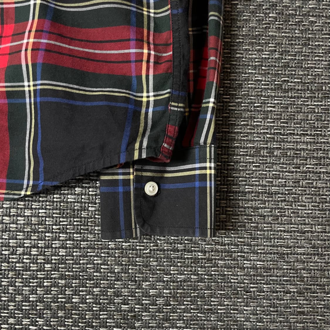 타미힐피거 레드네이비 체크 긴팔 셔츠 빈티지핏 XS 상품이미지5