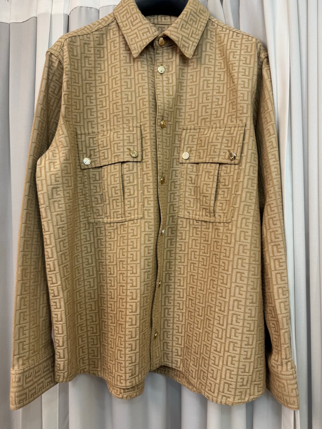 balmain 모노패턴 오버핏 셔츠 자켓  상품이미지1