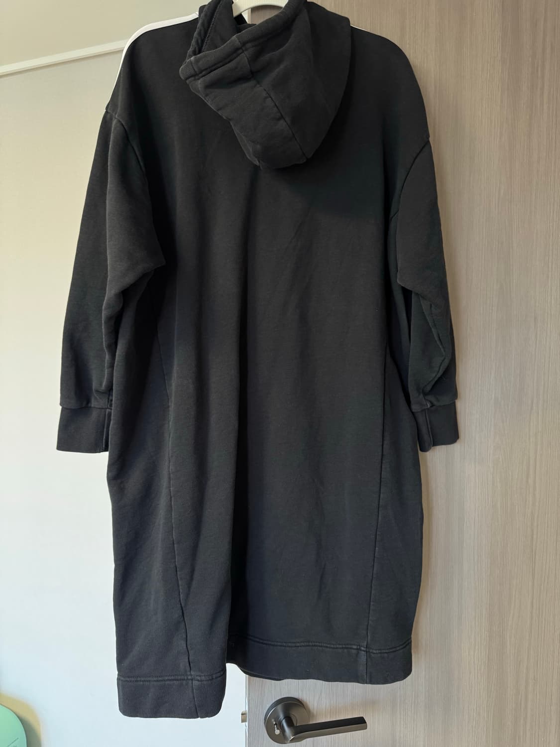 아디다스 오리지널 3스트라이프 후디 원피스 S (블랙) 상품이미지2