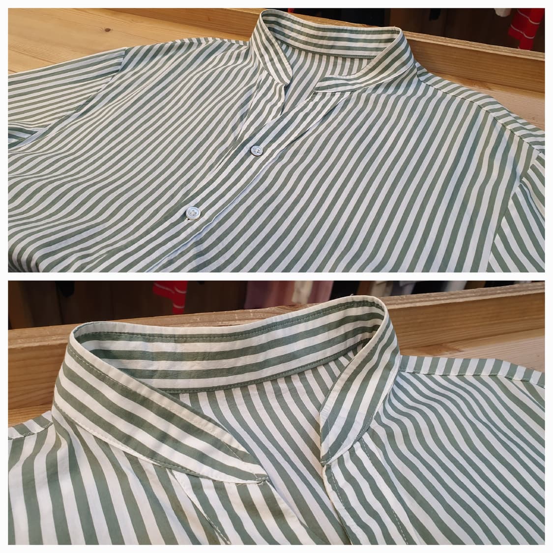 105.타임옴므 헨리넥 스트라이프셔츠 상품이미지3