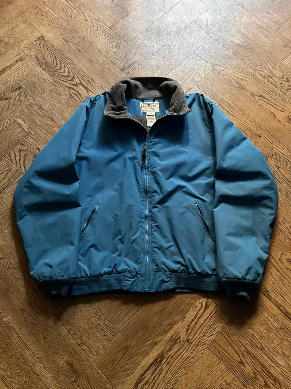 [L]엘엘빈 USA 플리스 라이닝 파스텔블루 웜업 자켓 상품이미지1