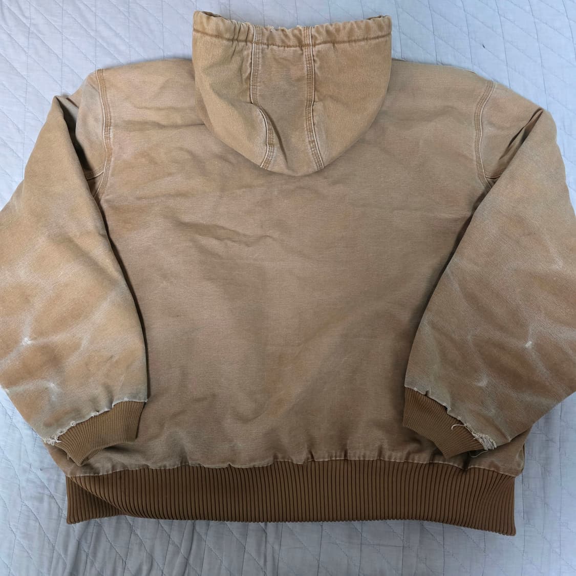 [2XL] 00s 빈티지 칼하트 j130 BRN 트래쉬드 페이드 워크자켓 상품이미지5