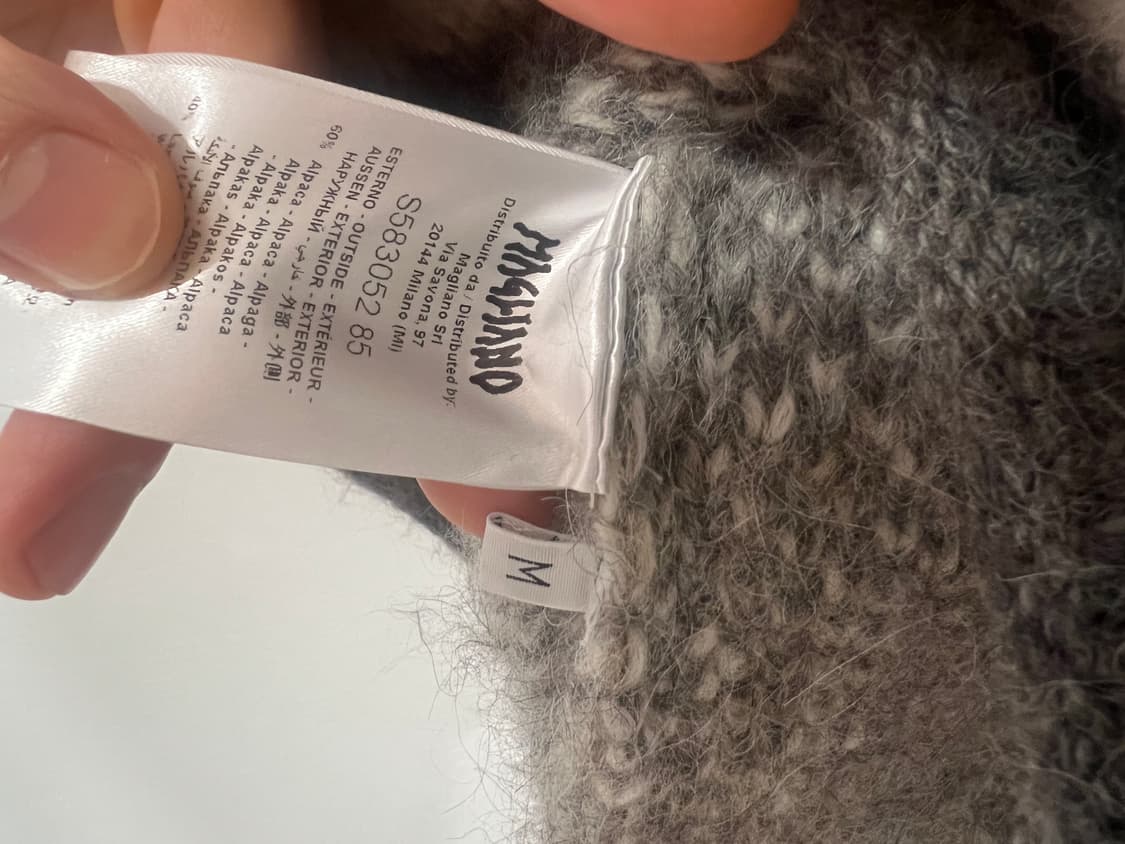 마리아노 노 타브 니트 풀 스웨터 M 상품이미지7