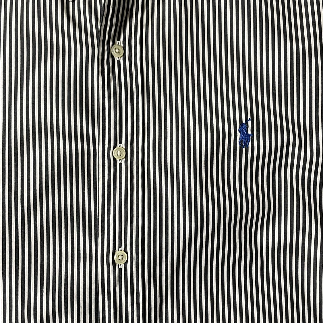 RALPH LAUREN 랄프로렌 빈티지 블랙 스트라이프 코튼 셔츠 상품이미지3