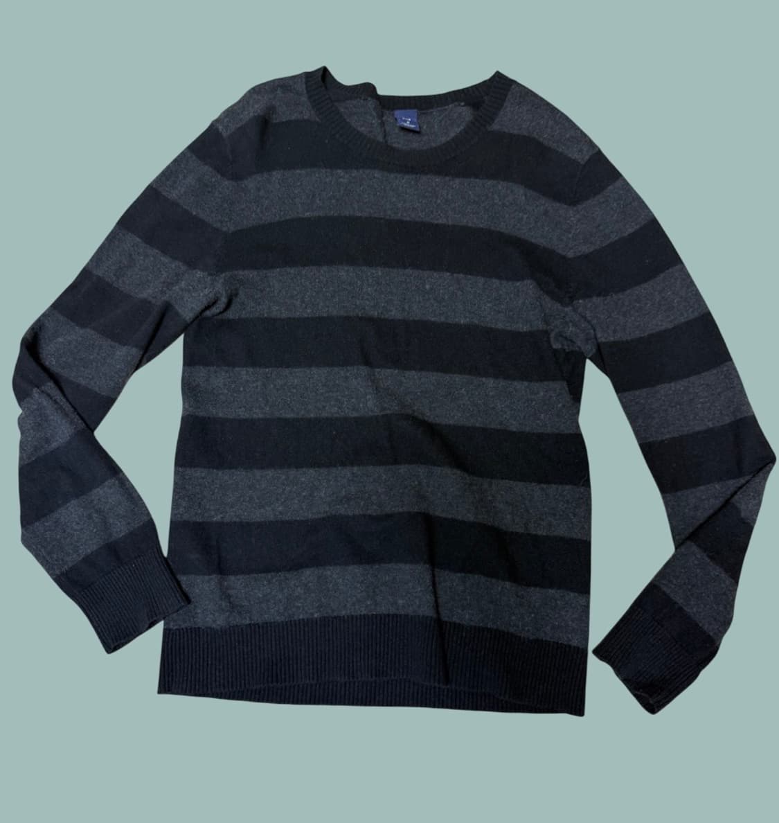 Gap 블랙+그레이 스트라이프 니트 상품이미지1