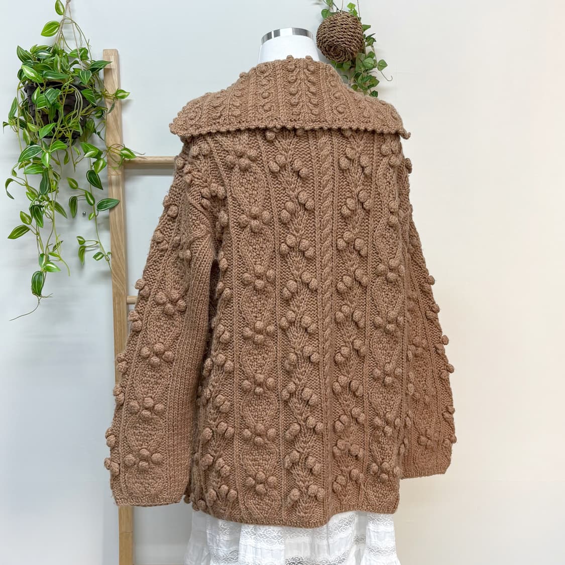 JPN/ 세일로팝콘가디건 브라운팝콘가디건 모리걸가디건 상품이미지4