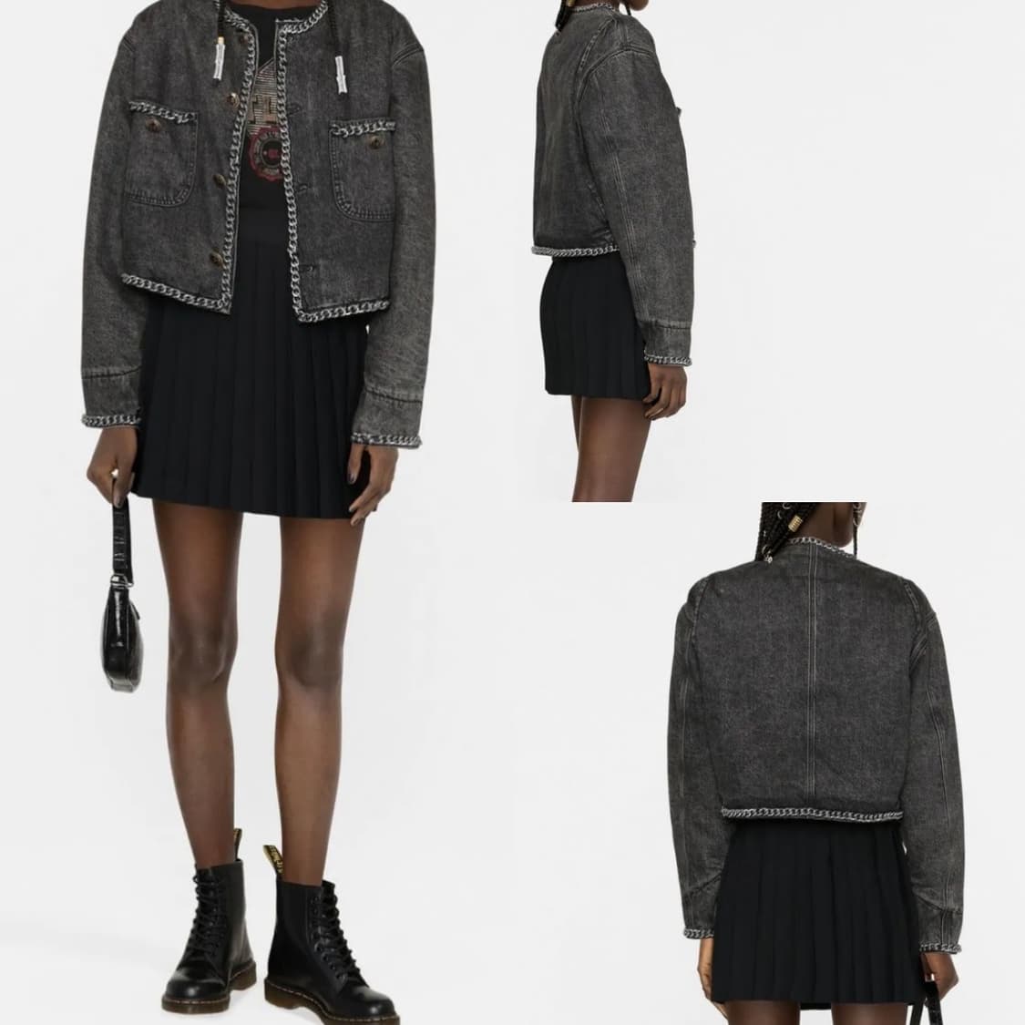 R13 체인 장식 데님 자켓 상품이미지2