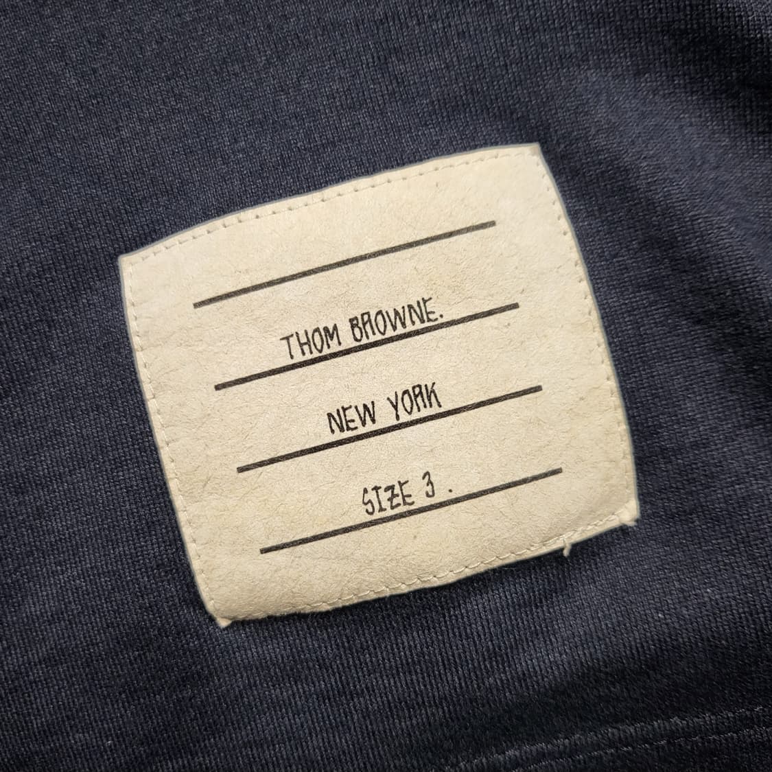 [3 size]톰브라운 코튼 반팔티 네이비 상품이미지3