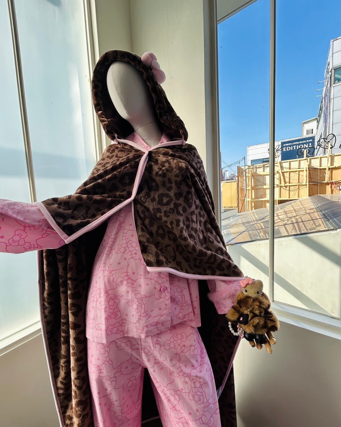 (23)롱다리키티 커스텀키링-🌸 핑크 프릴 레이스 상품이미지6