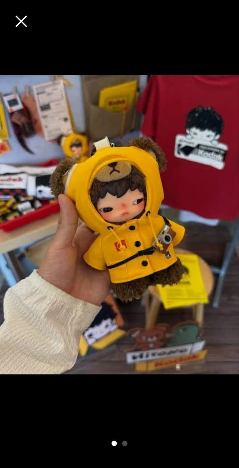 [팝마트] 히로노 x 코닥 레인코트 곰인형 키링 미개봉 상품이미지2