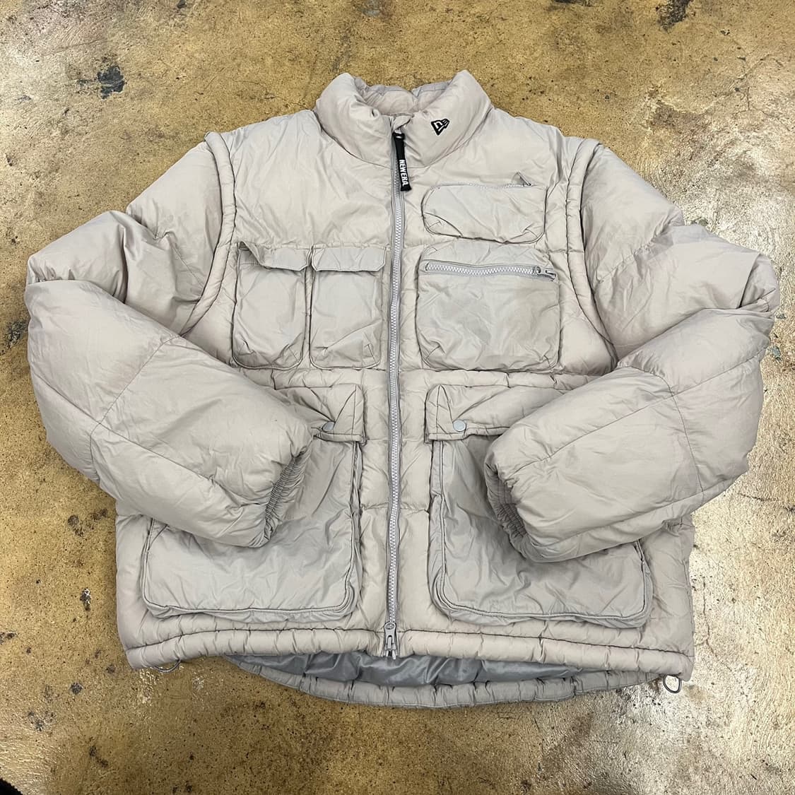 [정품/105] 뉴에라 포켓 패딩 아이보리 b19 상품이미지2