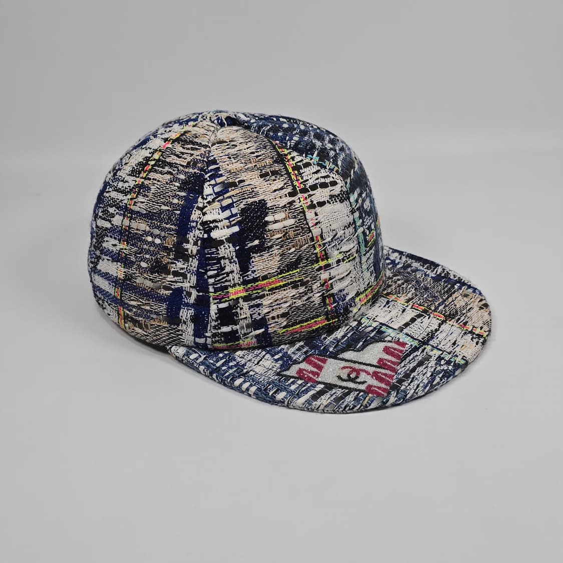 샤넬 블루 멀티 트위드 베이스볼 캡 상품이미지1