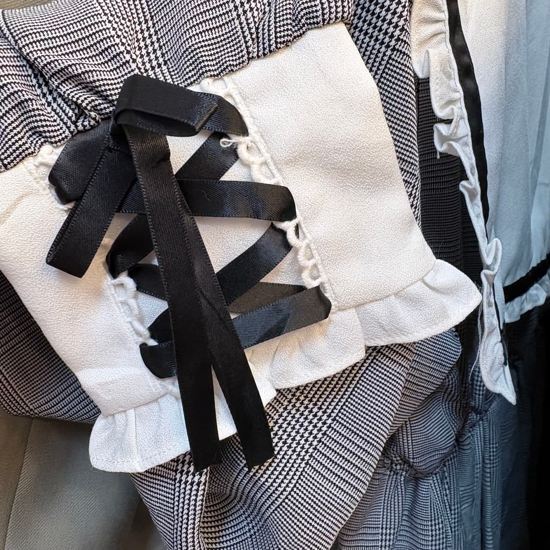 글랜체크 메이드 드레스 상품이미지6