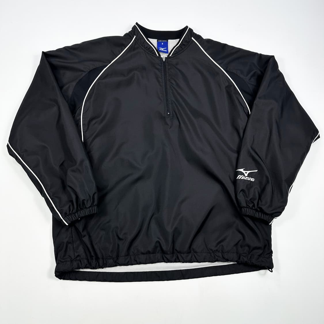 미즈노 트레이닝 블랙 반집업 바람막이 웜업 (실측 M) 상품이미지2