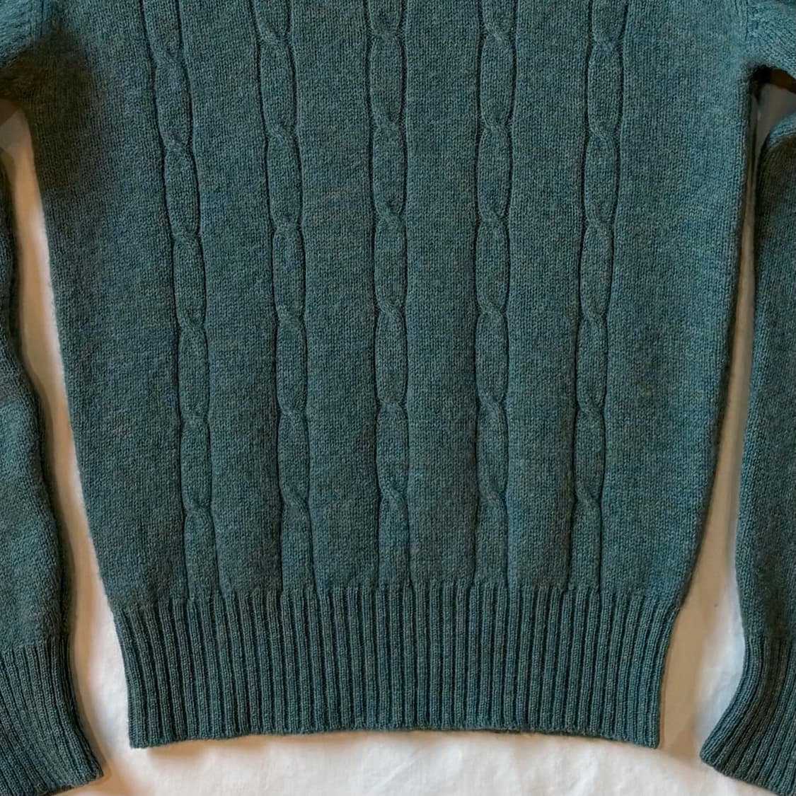 [M] 80s Saxony 셰틀랜드 퓨어 뉴 울 라운드 넥 니트 상품이미지4