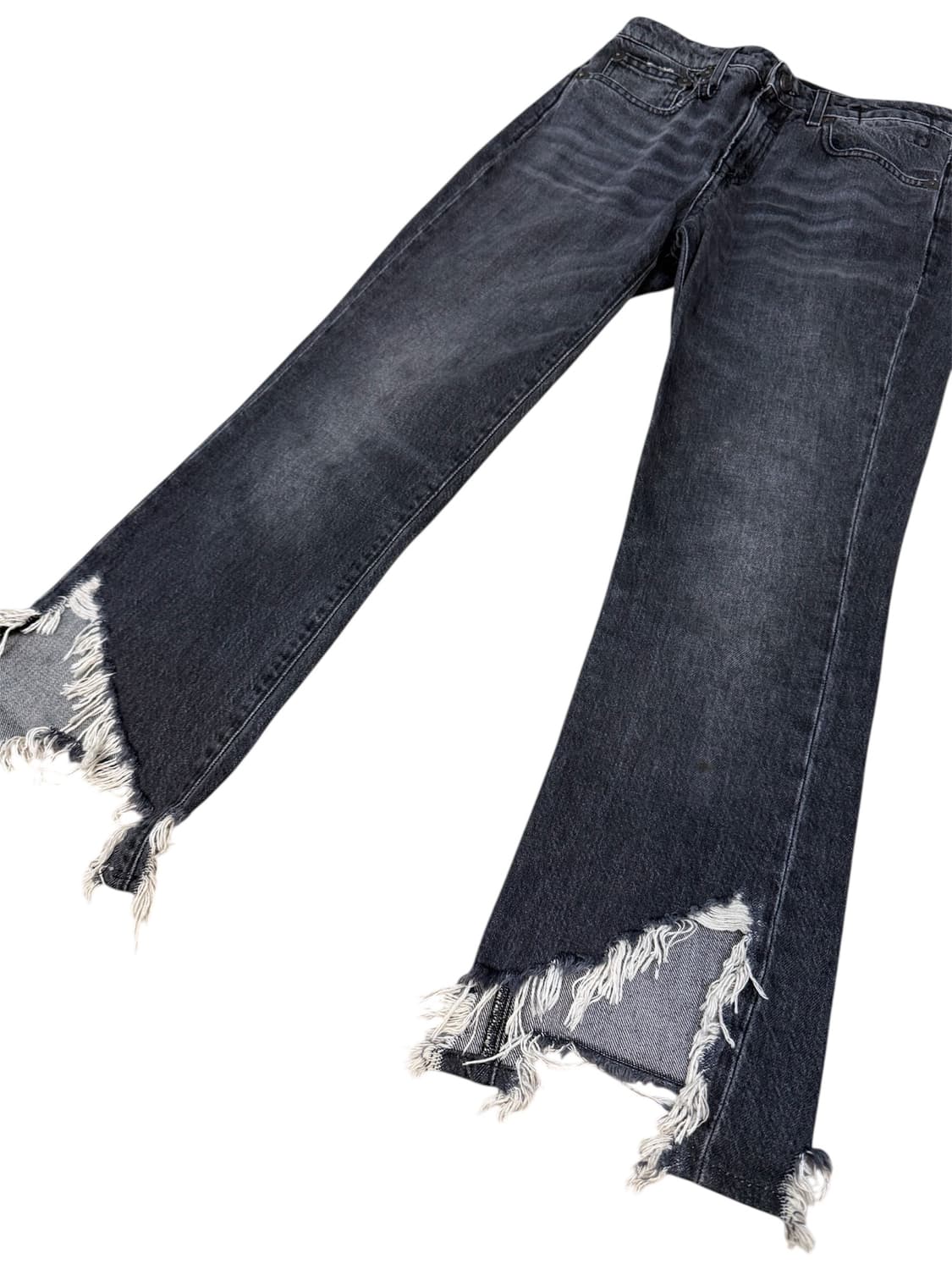 R13 플레이드 햄 데님 팬츠 상품이미지4