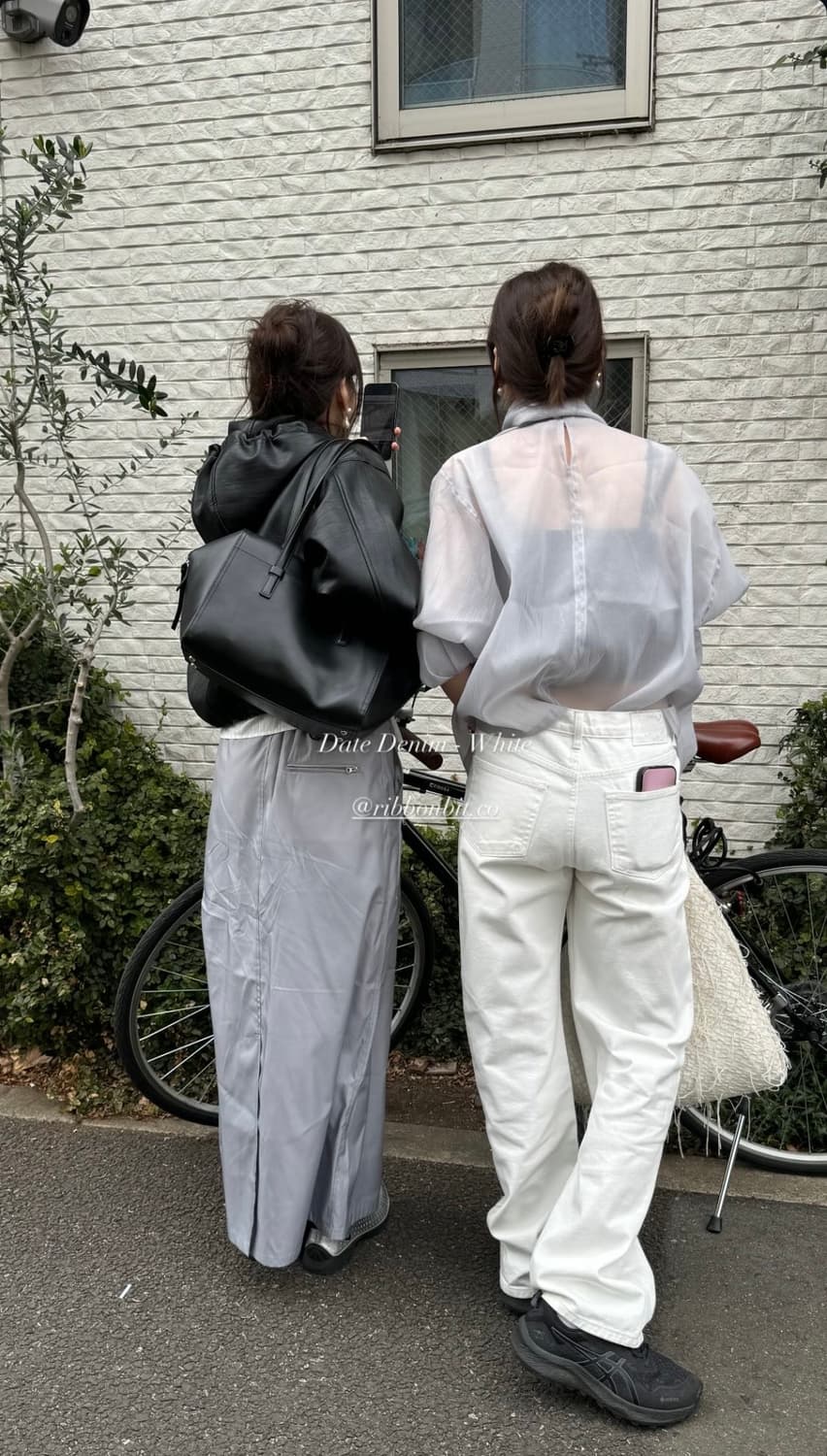 리본빛 ribbonbit 나일론 스커트 상품이미지4