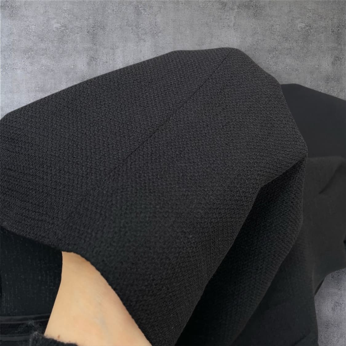 언더스탠딩 Understanding 블랙 노카라 슬림핏 반팔 자켓 S 상품이미지8