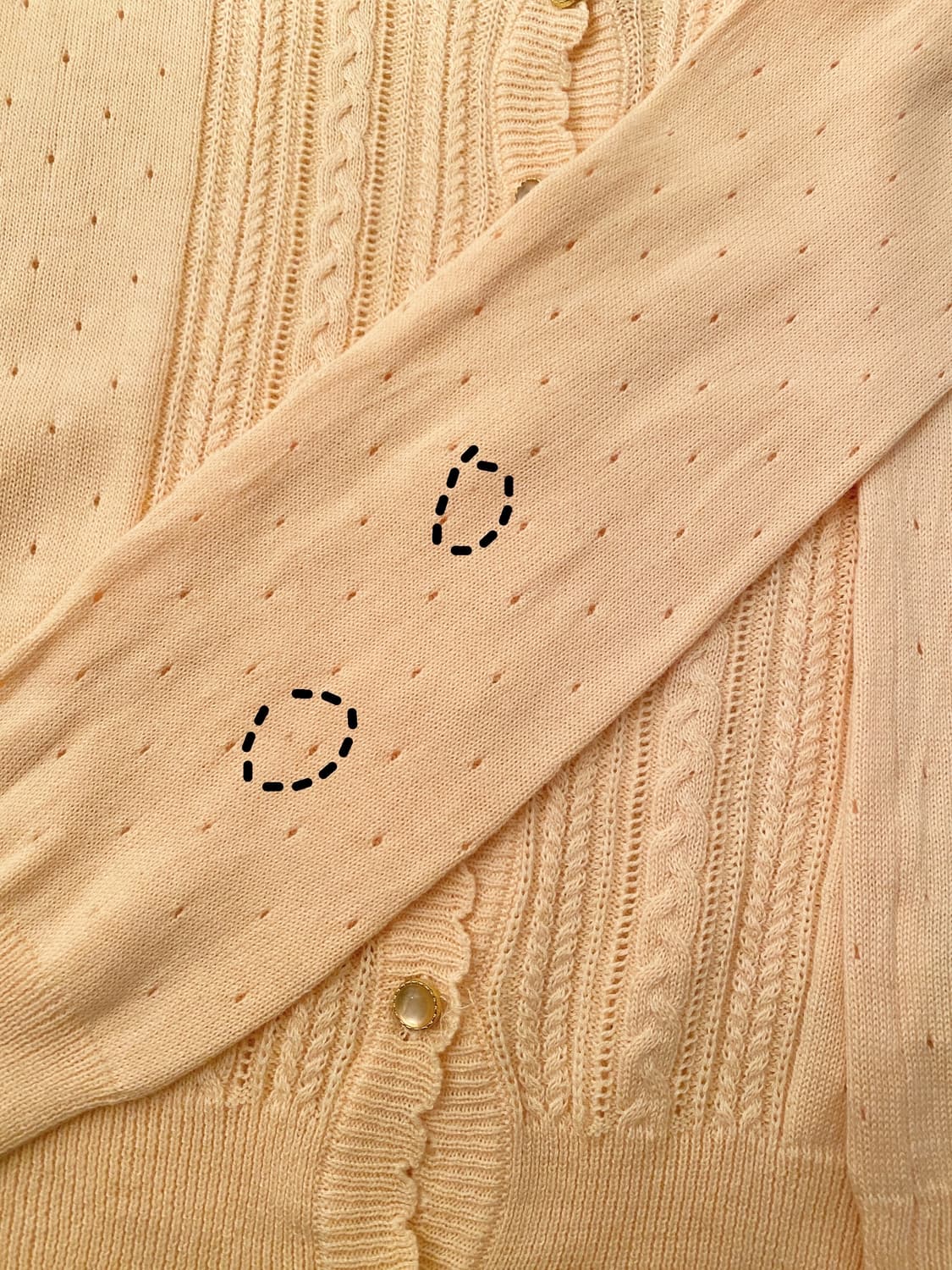 Butter Yellow Eyelet Knit Cardigan 상품이미지8