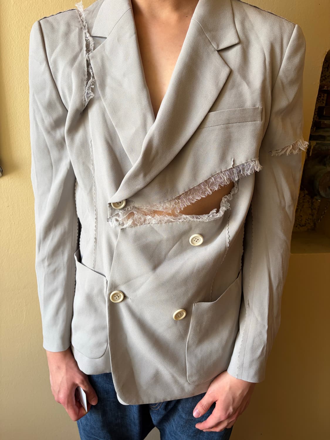 언더커버 2023 SS 컷아웃 블레이저 상품이미지2