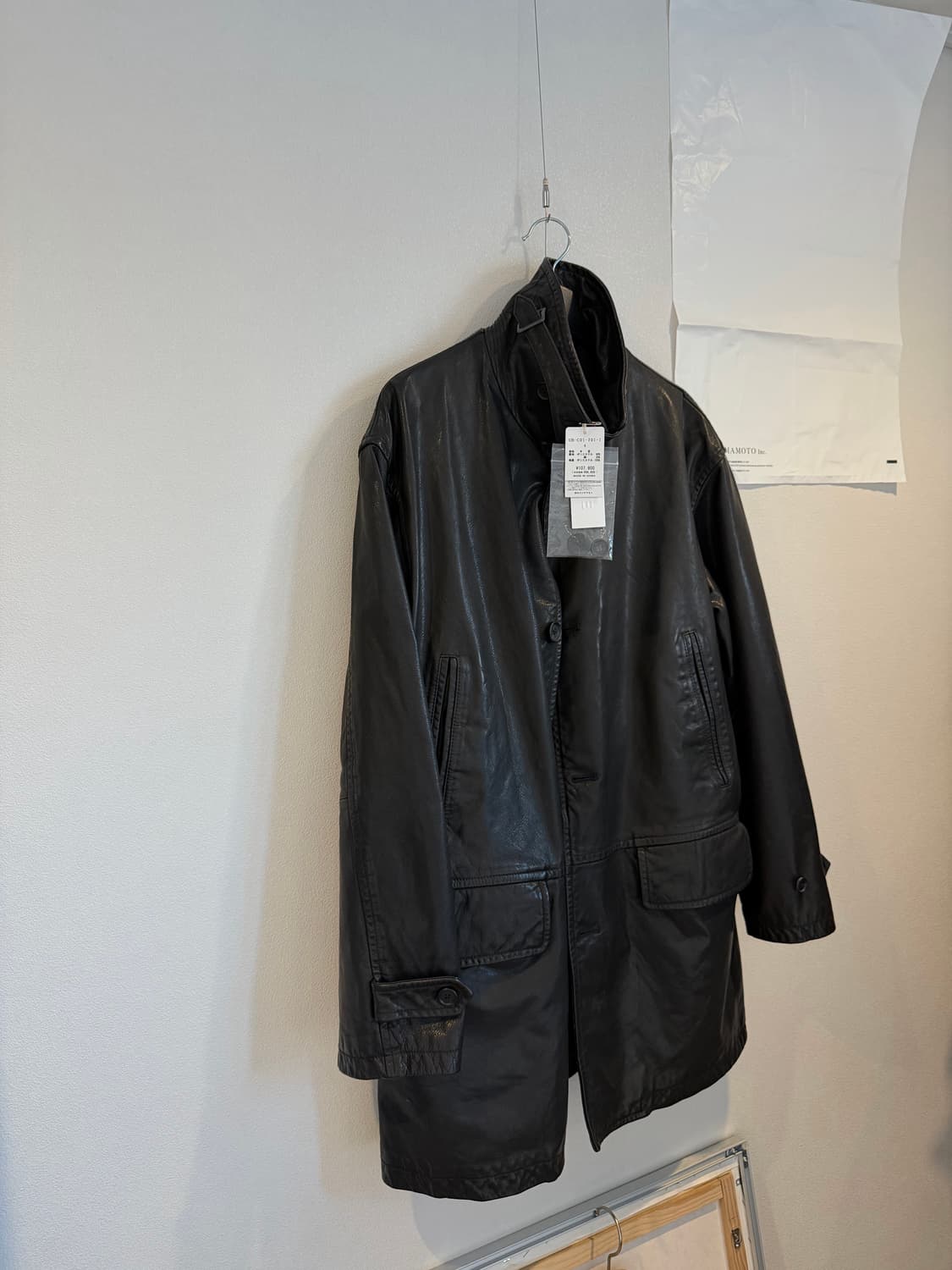 요지야마모토 레더 코트 자켓 4사이즈 새상품 상품이미지3