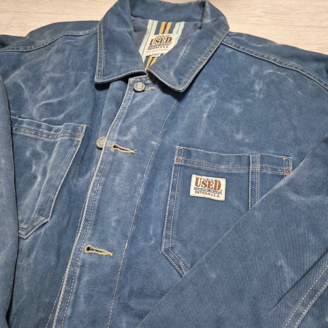 90's 겟유즈드 워싱 데님 초어자켓 상품이미지3