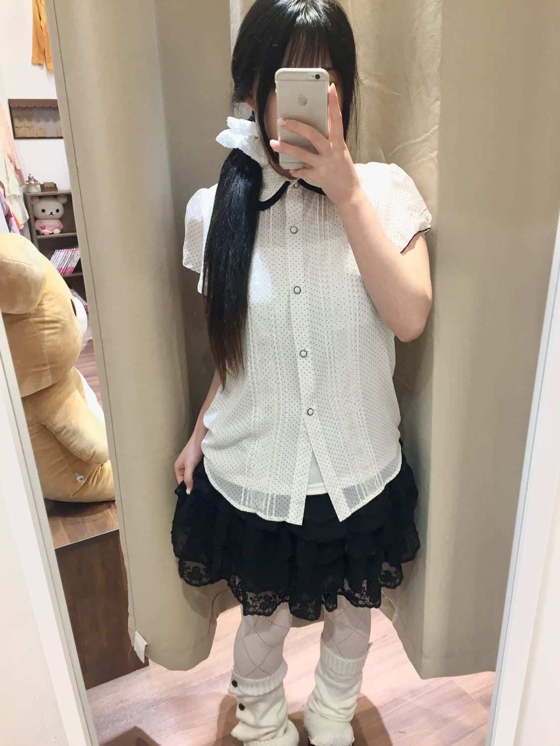 깜냥이 로걀 도트 블라우스 🐈‍⬛☁ 상품이미지2
