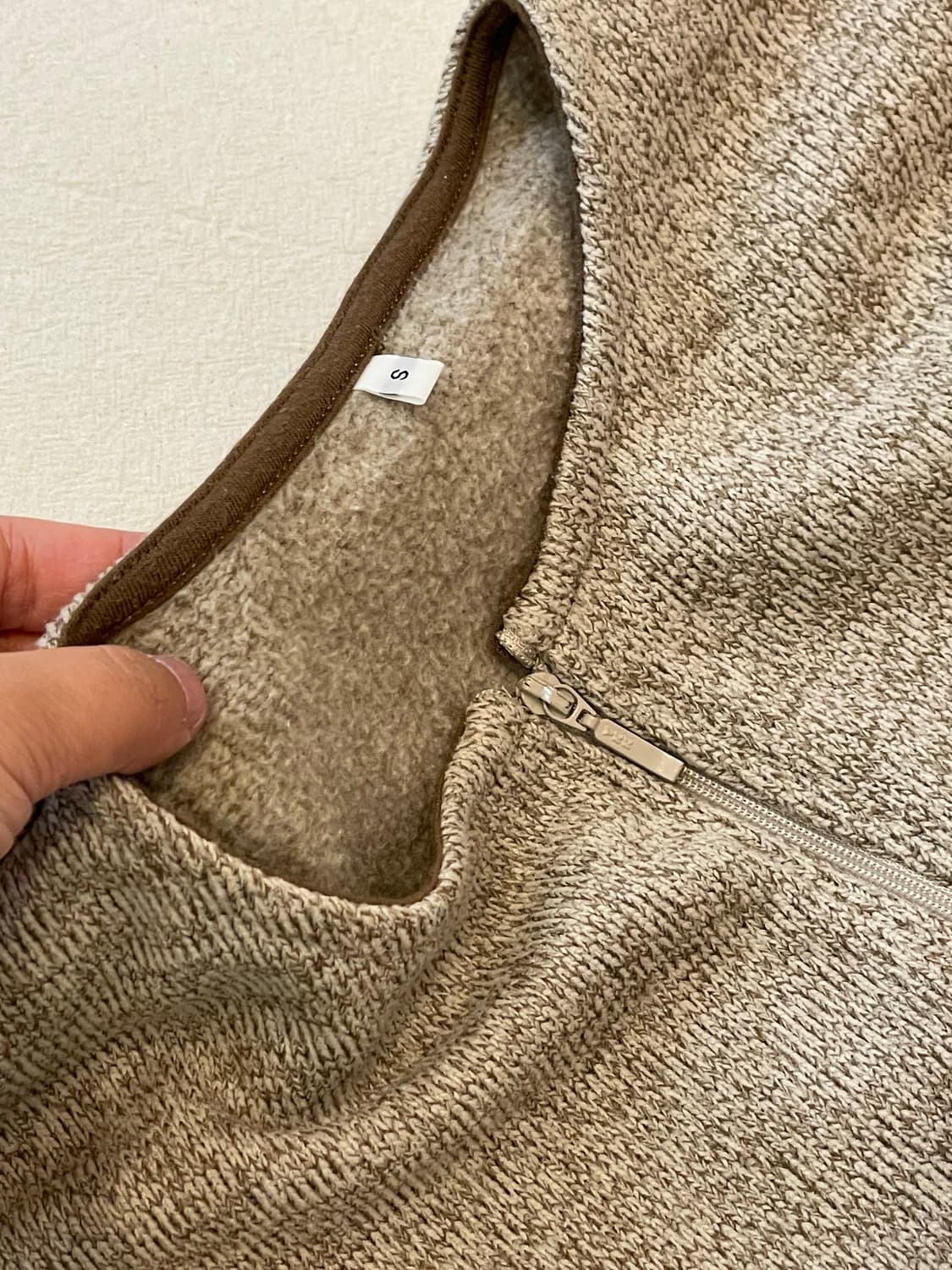 무인양품 기본핏 기모집업 상품이미지2