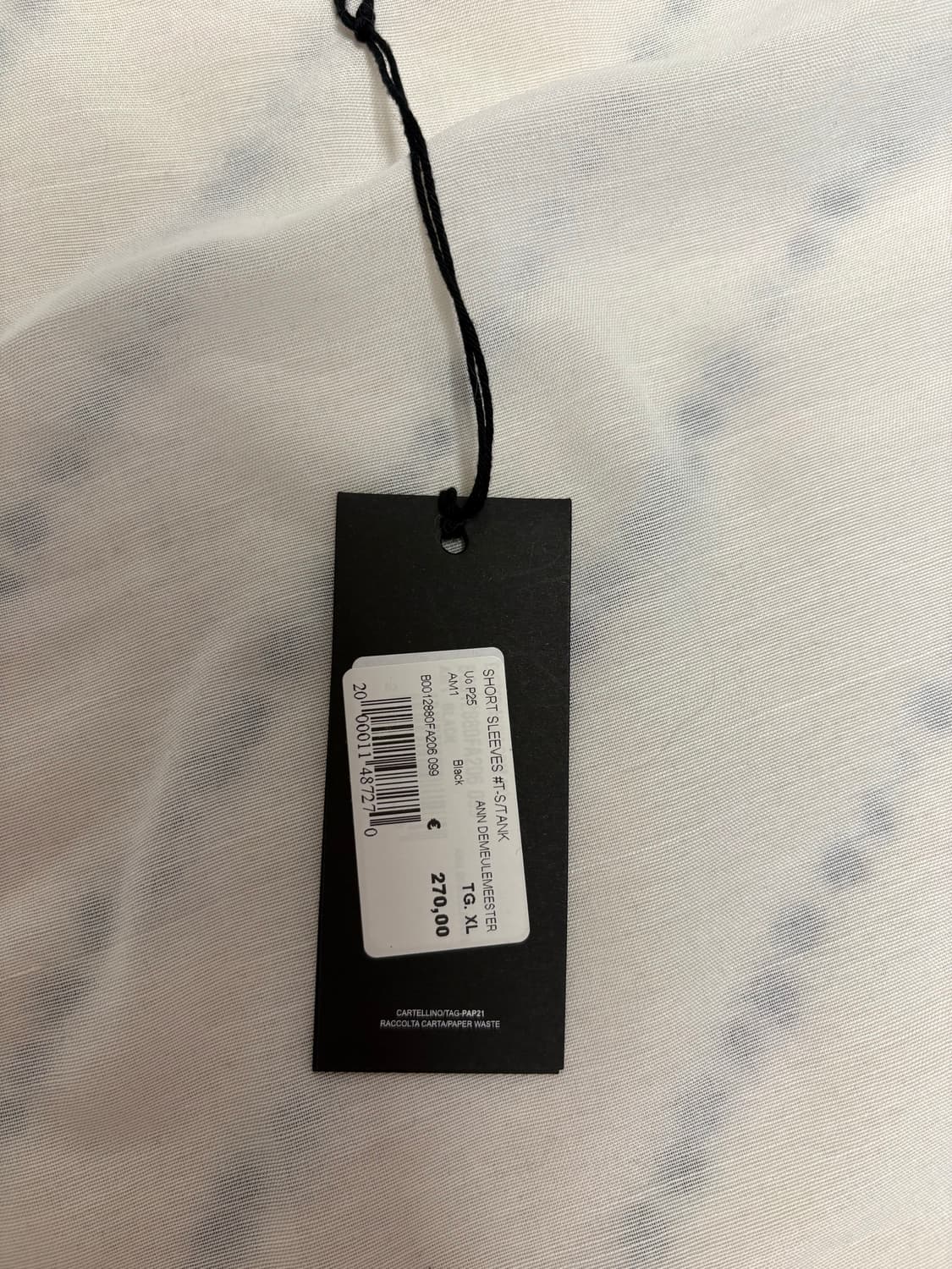 Ann Demeulemeester 반팔 블랙 티셔츠  상품이미지6