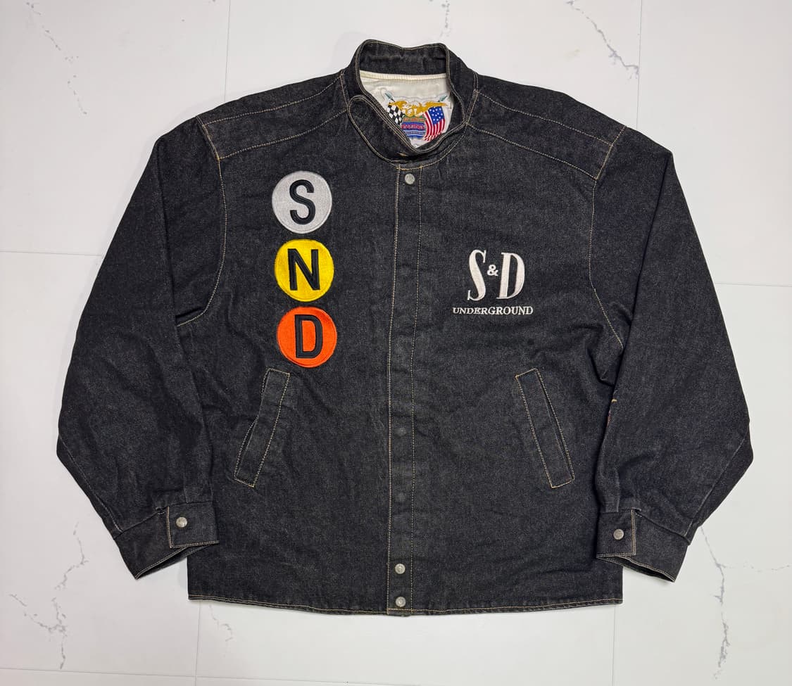 [3XL/USA] 제프 해밀턴(Jeff Hamilton) 데님 레이싱자켓 상품이미지1