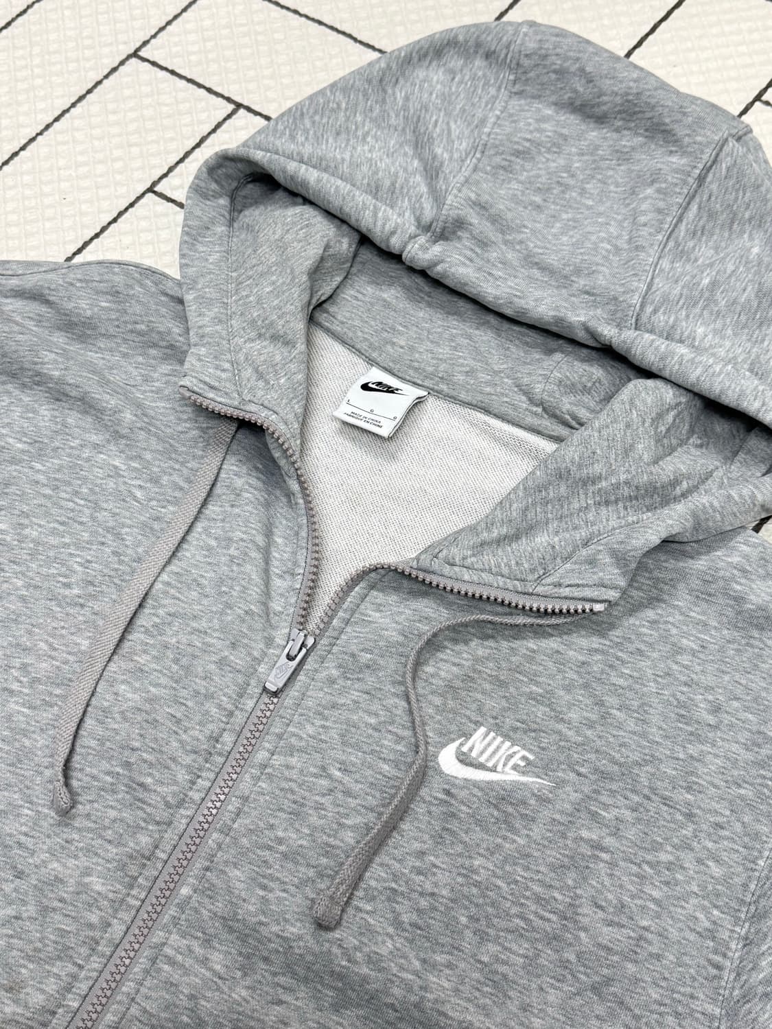 남성 L / 나이키 스웻 후드집업 그레이 상품이미지3