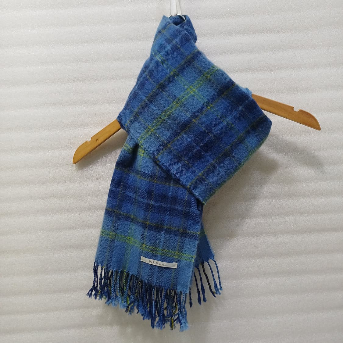 프랑스정품 DIL&DAL 울 체크 머플러 남성 남자 모직 목도리 사랑봉봉 상품이미지1