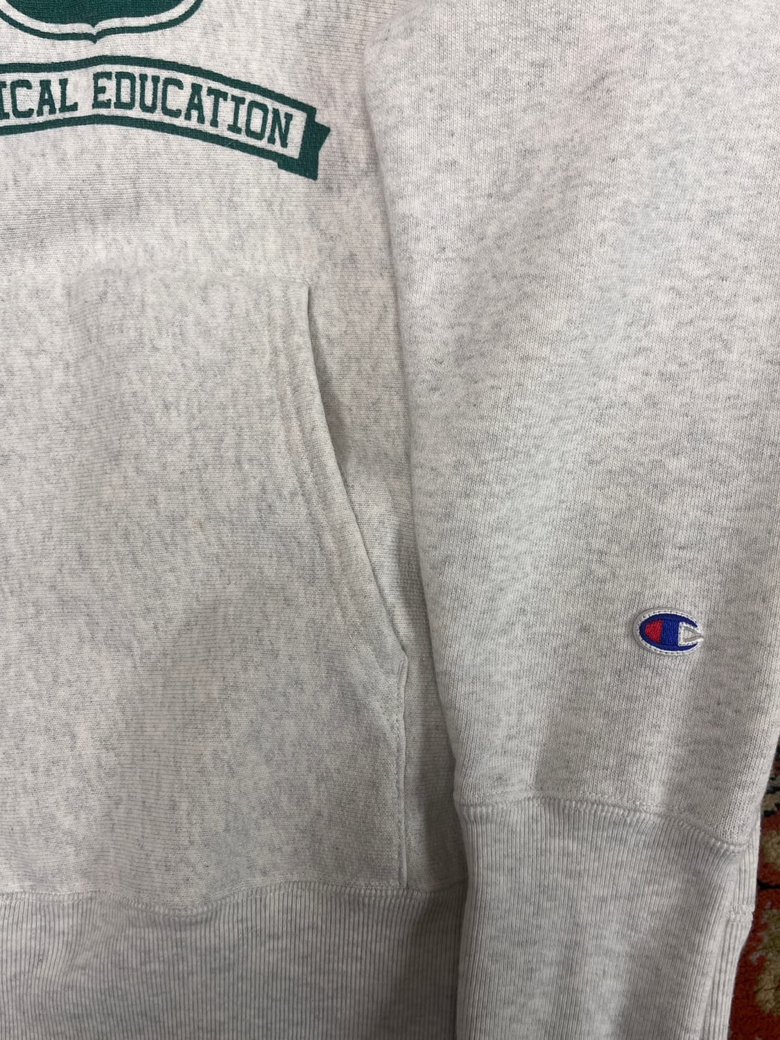 [L] 챔피온 레이크시티 블루택 리버스위브 후드티 오트밀 상품이미지7