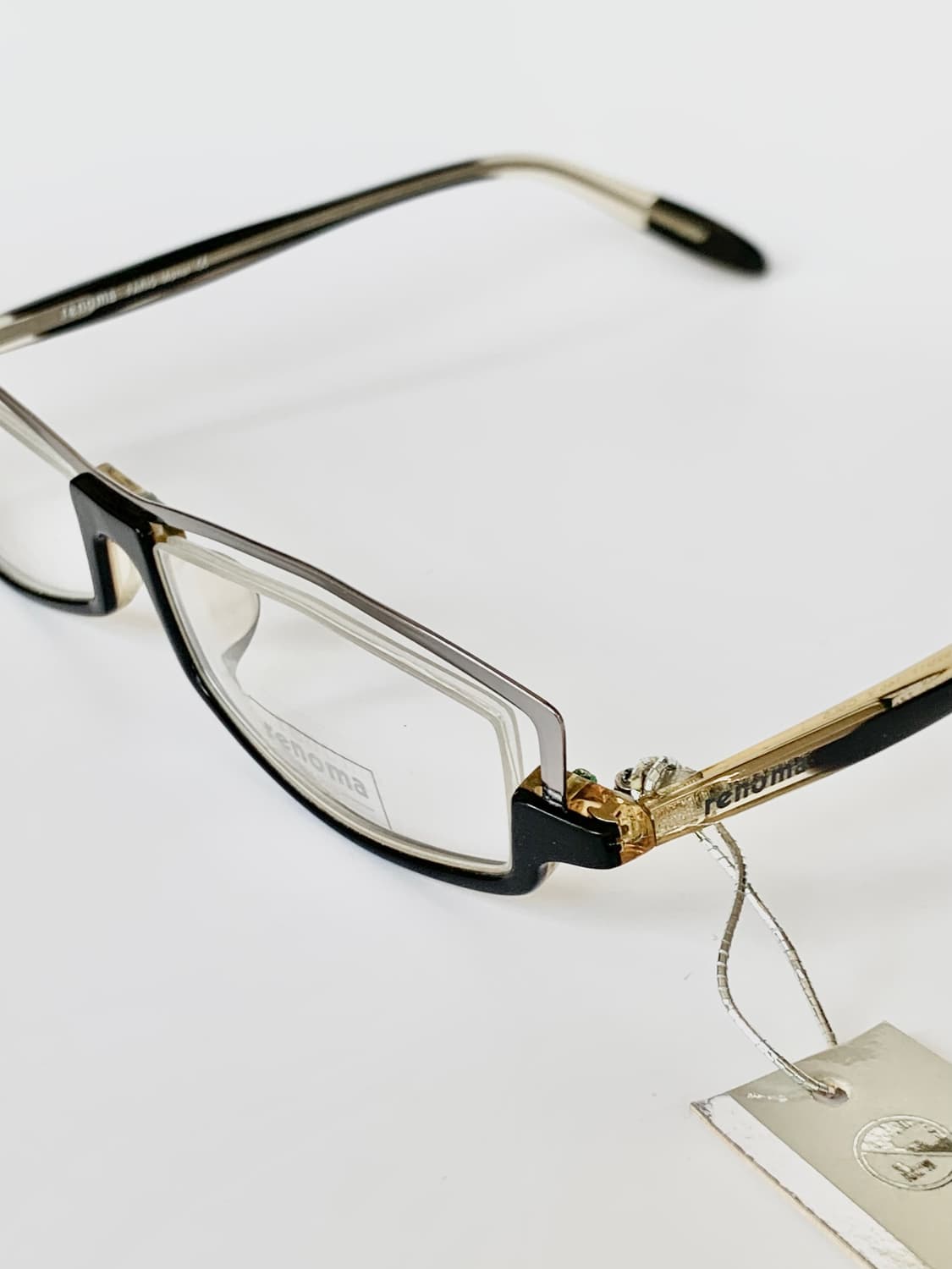 [픽키-580] 블랙 언더림 콤비 사각 뿔테 안경테 클래식 남녀공용 상품이미지5