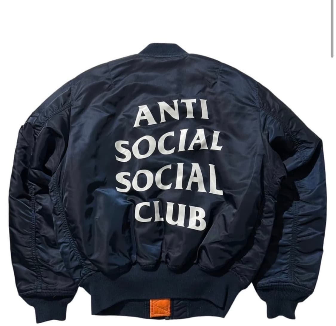 안티소셜클럽 X 알파인더스트리 MA-1 네이비 상품이미지2