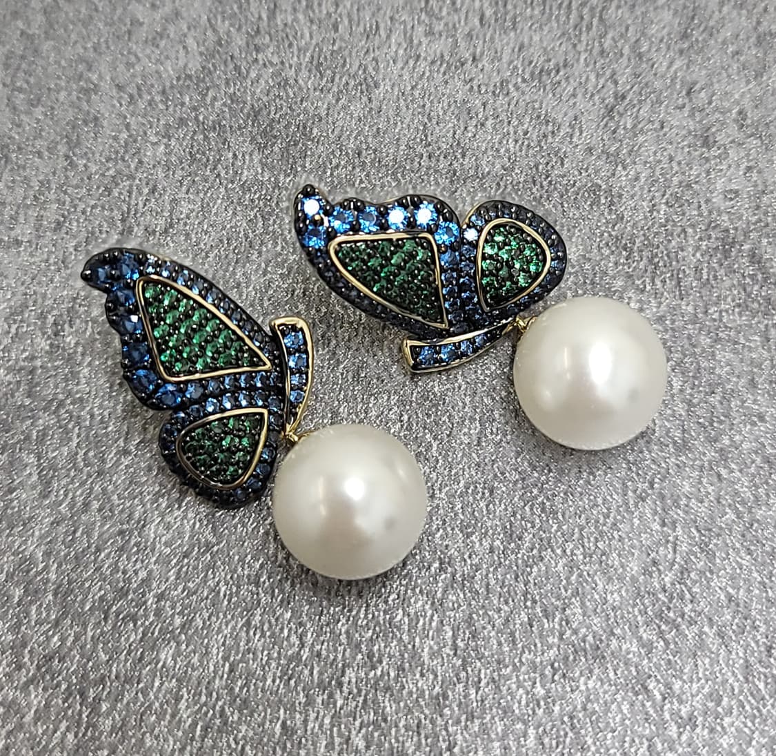 butterfly pearl earrings 상품이미지3